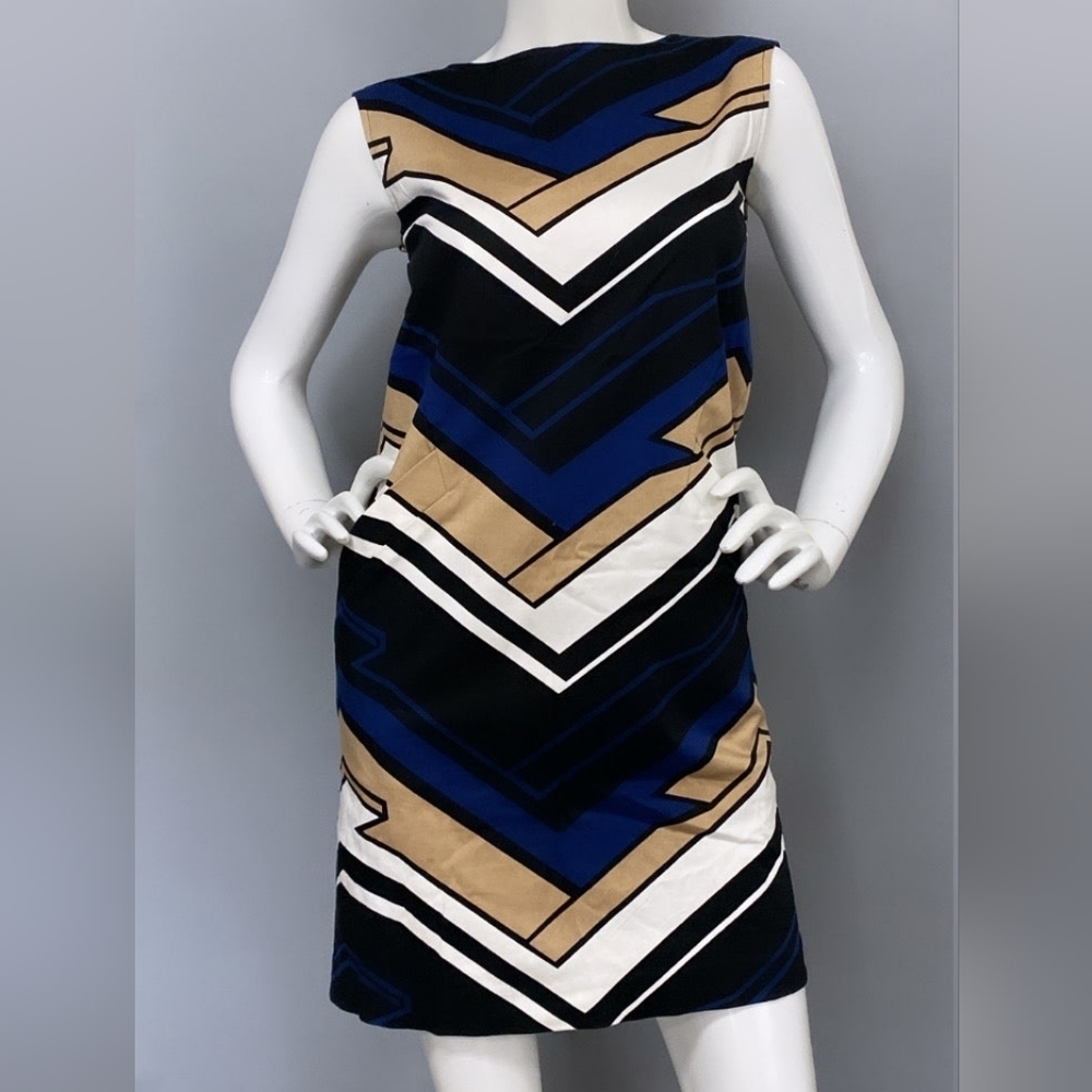 Michael Kors Tribal Aztec Print Sleeveless  Pockets Knee Length Dress Size 10